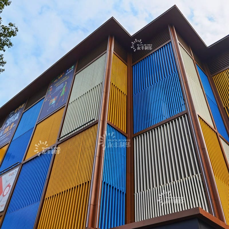 Aluminum Vertical Ventilation Louvers In Elevation (1)
