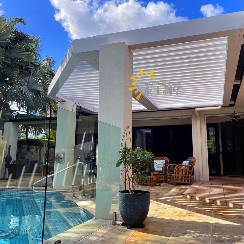 Custom Made Gazebo Aluminium Louvre Roof Pergola (1)
