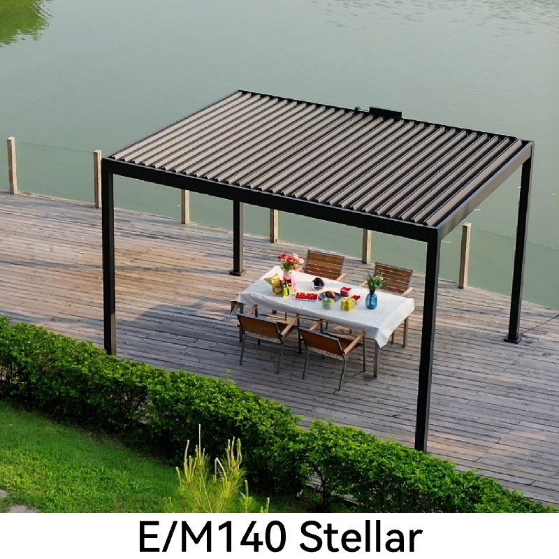 Economical Electric Or Manual Control Aluminium Louverd Pergola 4x3M (1)