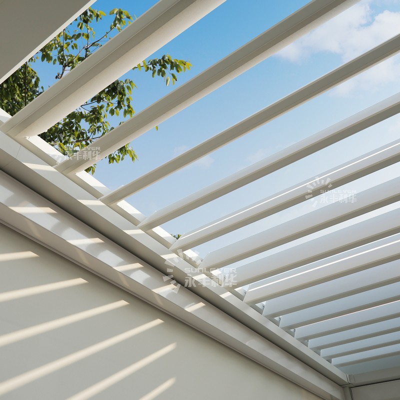 Garden Waterproof Louvered Pergola With Roof 3x6 (1)