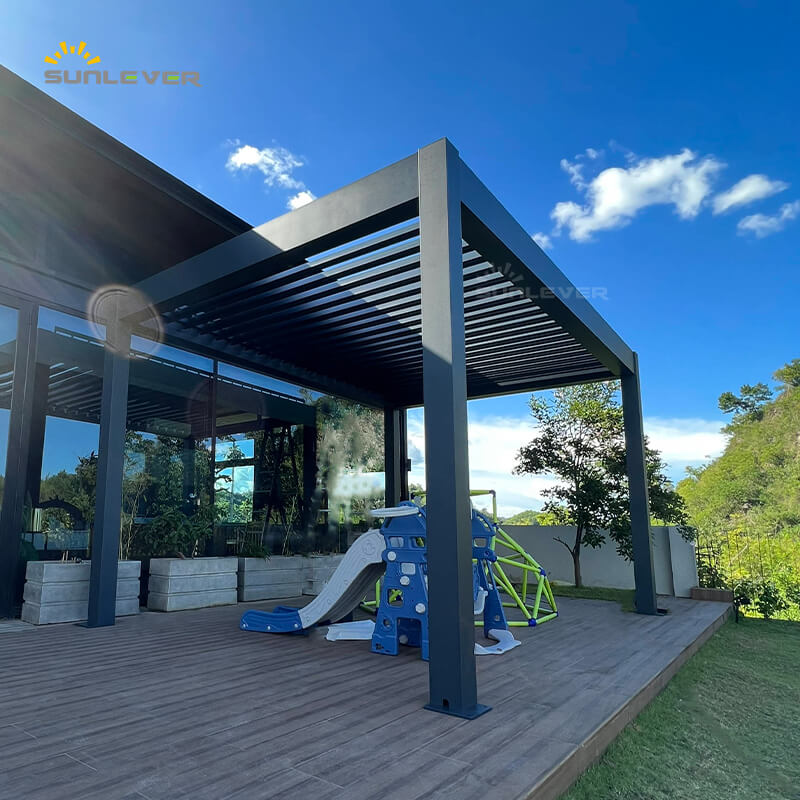 Grey Pergola For Out Door Modern Patio Furniture (1)