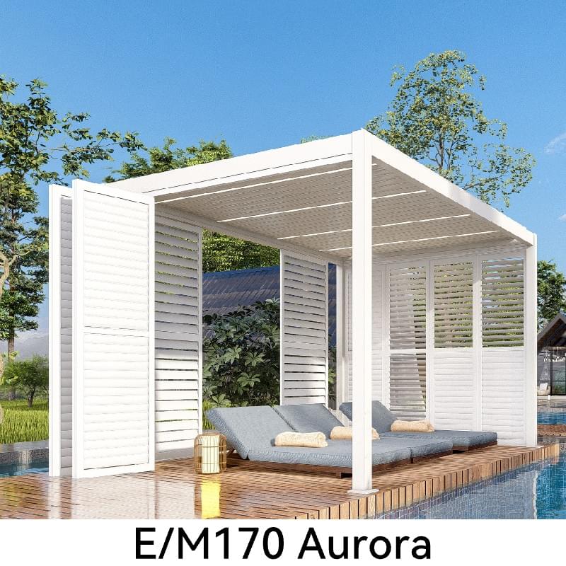 Medium Electric Or Manual Control Aluminium Louverd Pergola 4x3M (1)