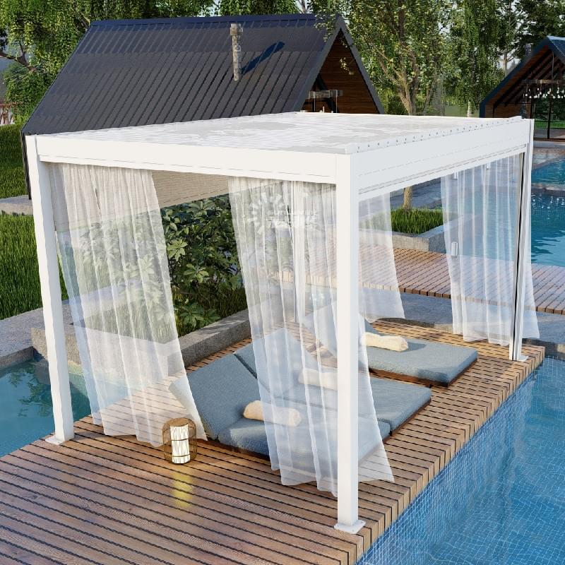 Medium Electric Or Manual Control Aluminium Louverd Pergola 4x3M
