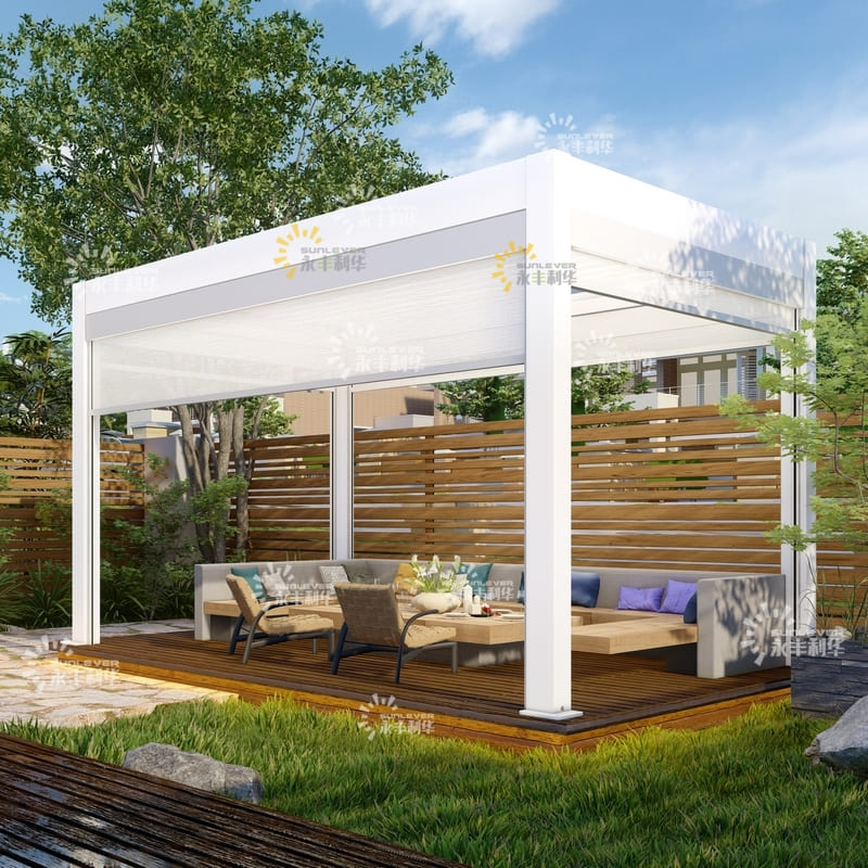 Modern Aluminum Bioclimatic Aluminium Louvered Pergola
